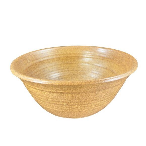 2004 Liberty Pottery Becky Large Stoneware Brown Speckled Bowl Dish Ohio Crafted - Picture 1 of 15